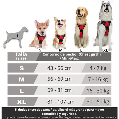 Arnés Reflectante Ajustable y Transpirable para Mascotas