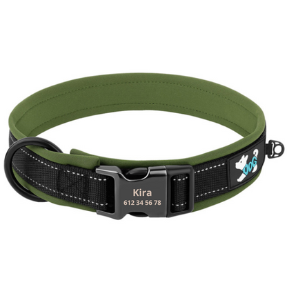 Collar Personalizado Reflectante y Acolchado