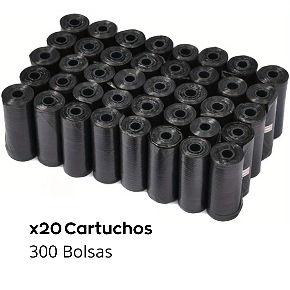 Rollo de bolsas reforzadas para excrementos de perro