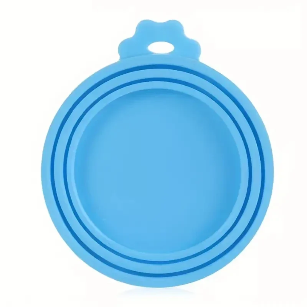 Tapa de silicona reutilizable para latas de comida de mascotas, vista general