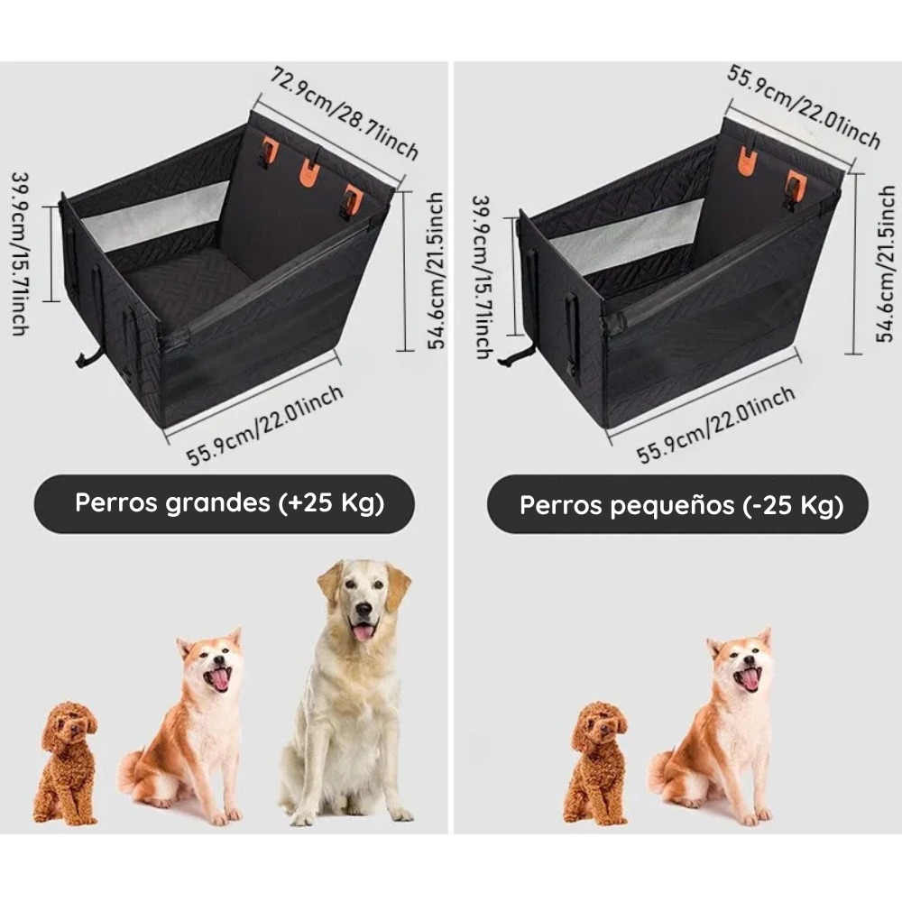 Protector de Asiento Trasero para Perros con Extensor Tipo Hamaca