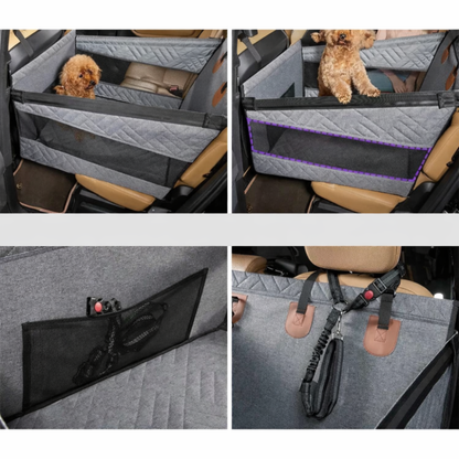 Protector de Asiento Trasero para Perros con Extensor Tipo Hamaca