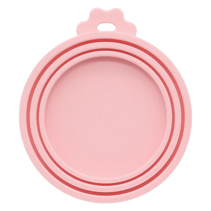 Detalle del material flexible de la tapa de silicona para latas
