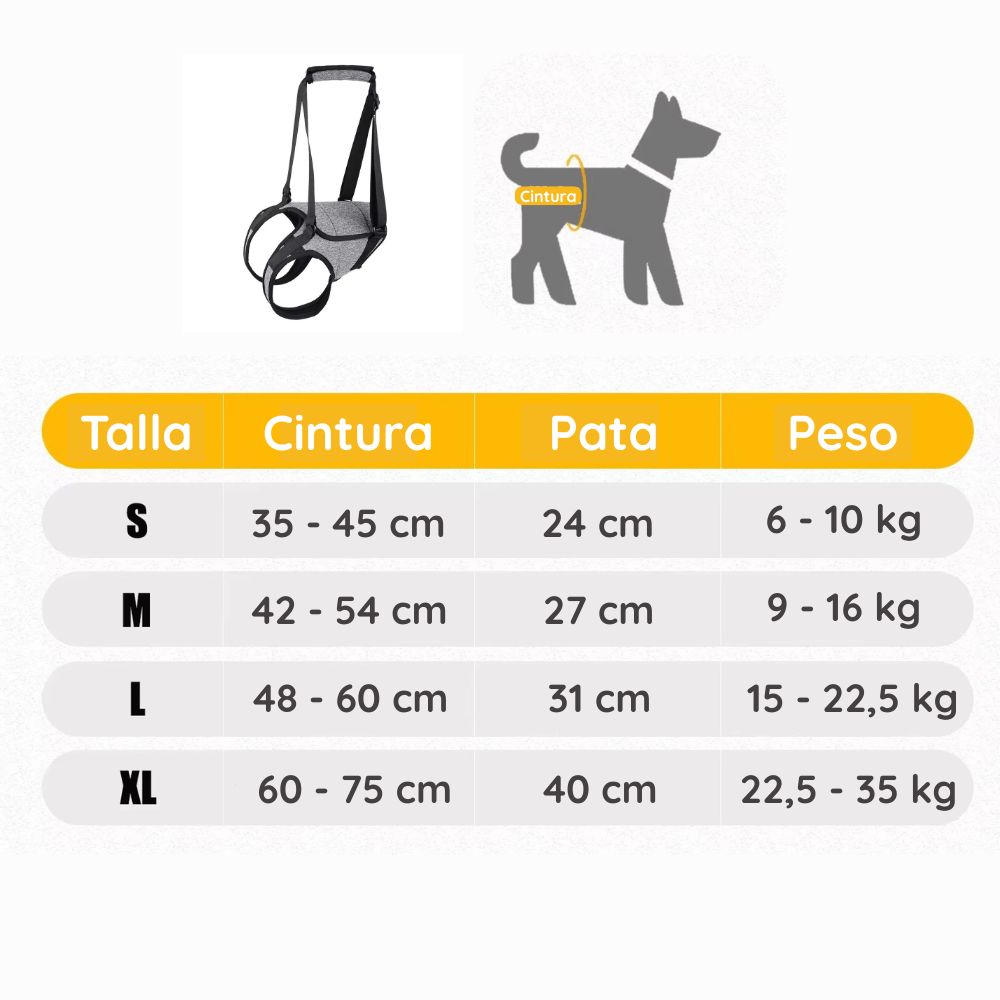 Arnés de Soporte para Perros
