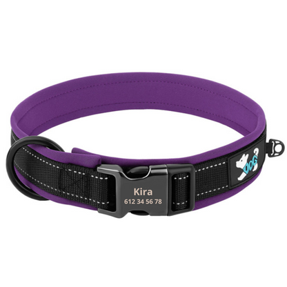 Collar Personalizado Reflectante y Acolchado
