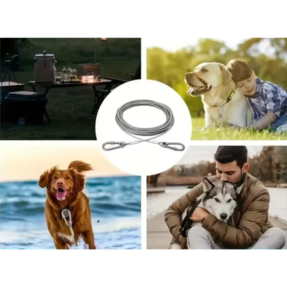 Correa Metálica Larga para Perro