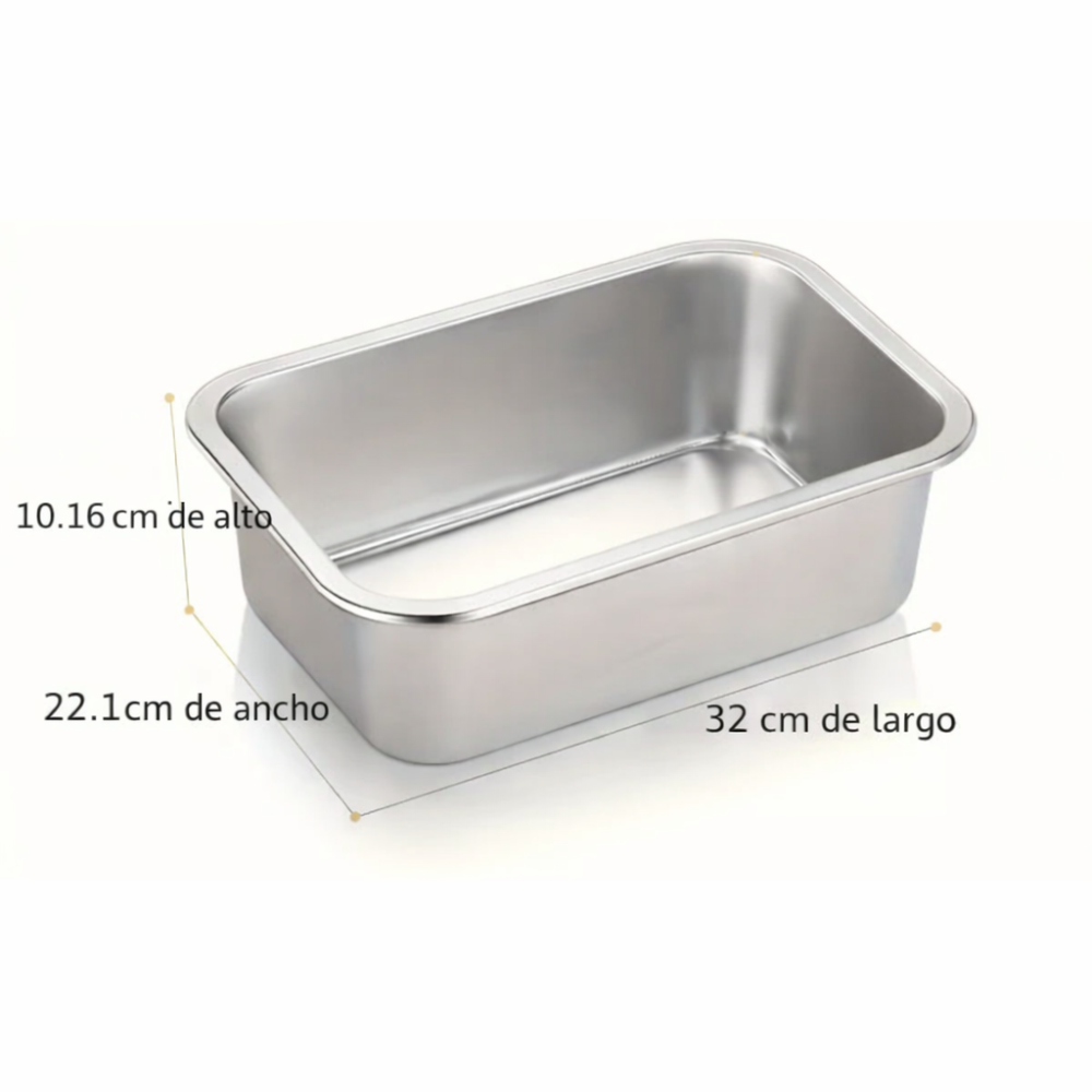 Detalle del material de acero inoxidable del cuenco para perro