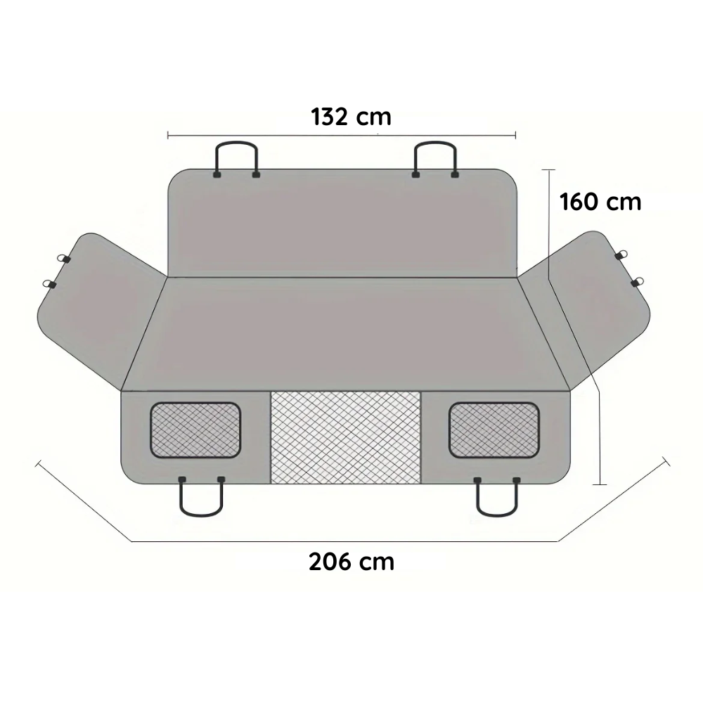 Protector de Asientos Traseros de Coche Plegable