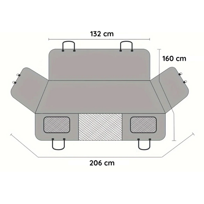 Protector de Asientos Traseros de Coche Plegable