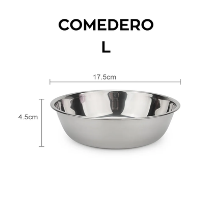 Cuenco de Acero Inoxidable para Perro